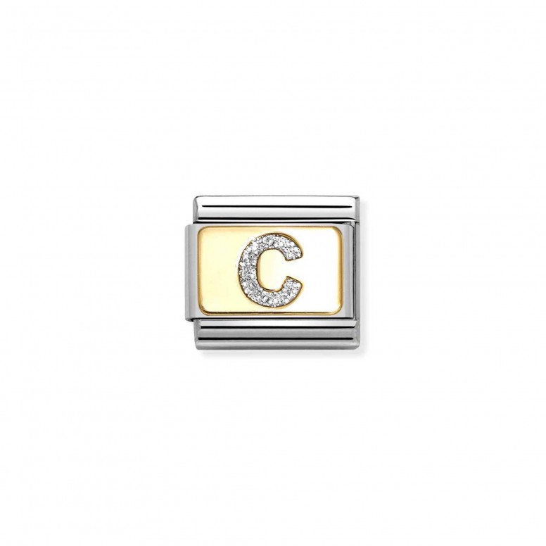Charm Link Composable Glitter Letra C