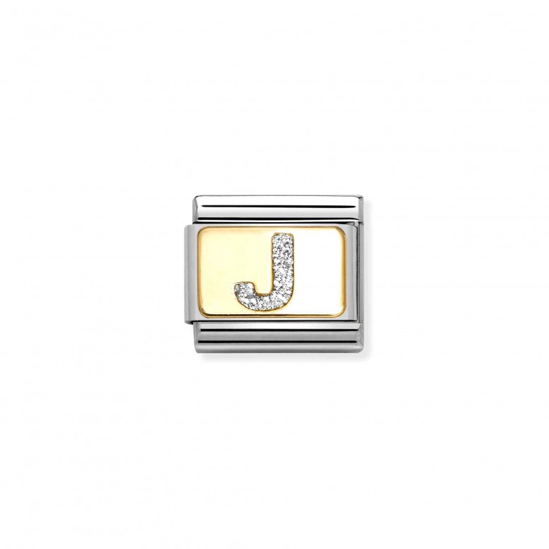 Charm Link Composable Glitter Letra J