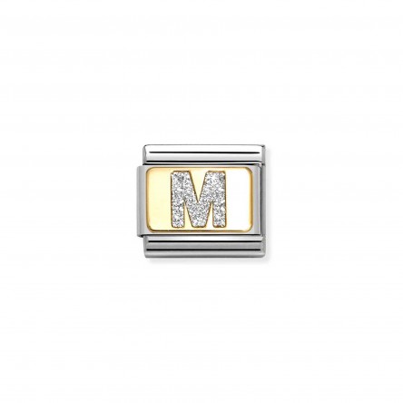 Composable Glitter Letter M Charm