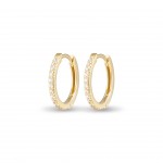 18K Gold Topaz Hoops