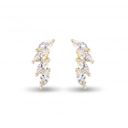 Climber I 18K Gold Topaz Earrings