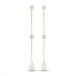 Brincos Pearls V Ouro 18K Topzios