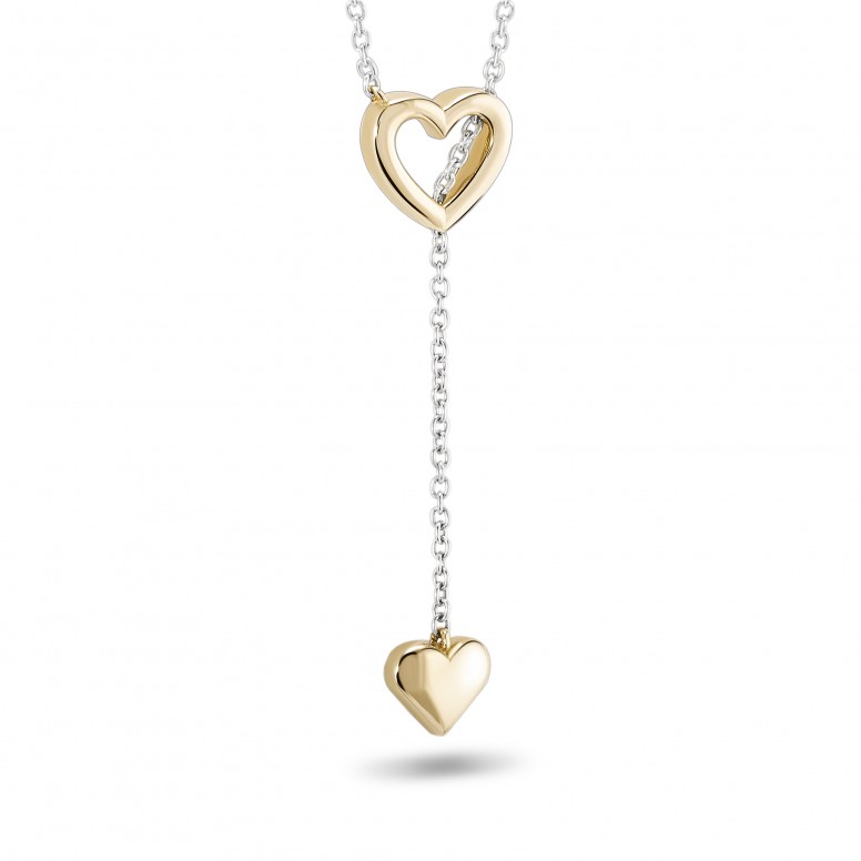 Colar Two Hearts III Ouro 18K