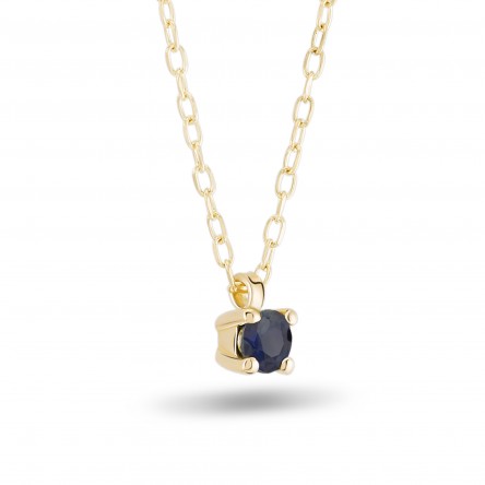 18K Gold Sapphire Necklace