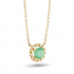 Collar Oro Amarillo 18K Esmeralda & Diamantes 0.06ct