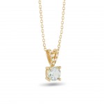 Collar Oro Amarillo 18K Aguamarina & Diamantes 0.035ct