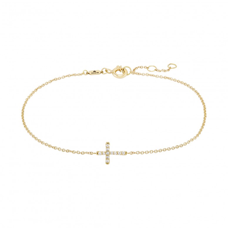 Pulsera Cross Oro 18K Topacios