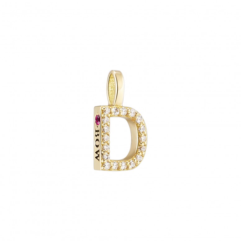 Pendente Ouro 18K - Letter D