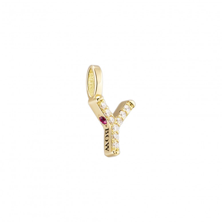 Pendente Ouro 18K - Letter Y
