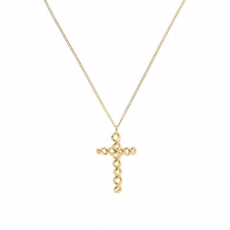 Collar Neckmess Infinity Cross Gold