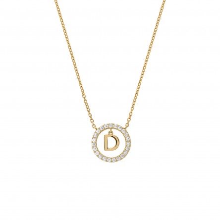Letter In Circle D Necklace