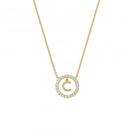 Letter In Circle C Necklace