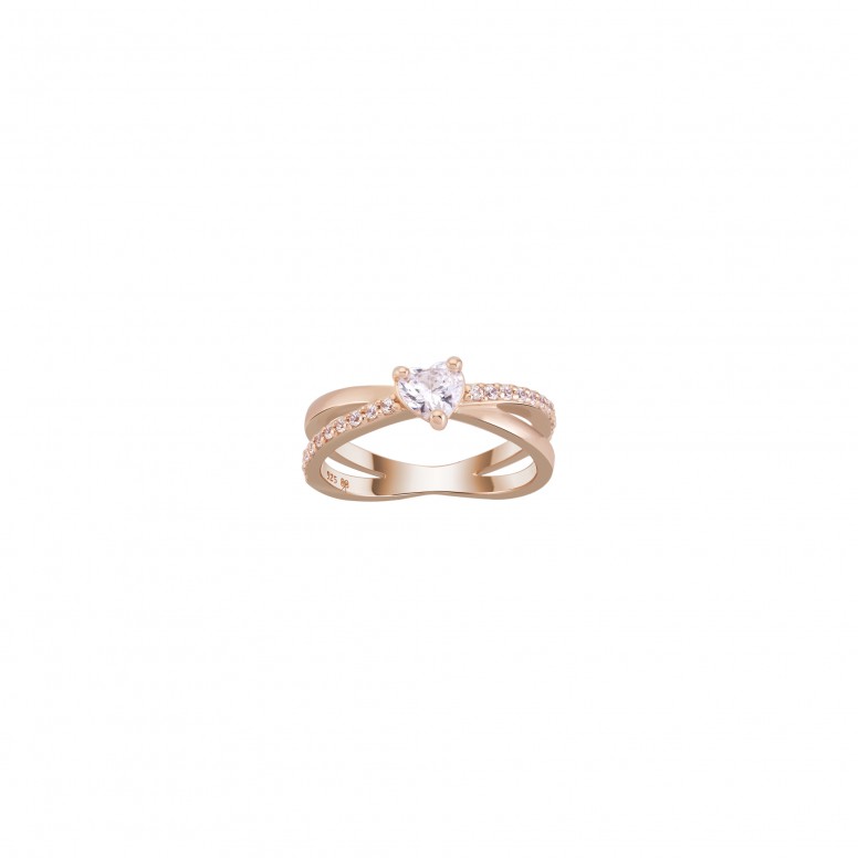 Anillo Heart Solitaire Rose Gold