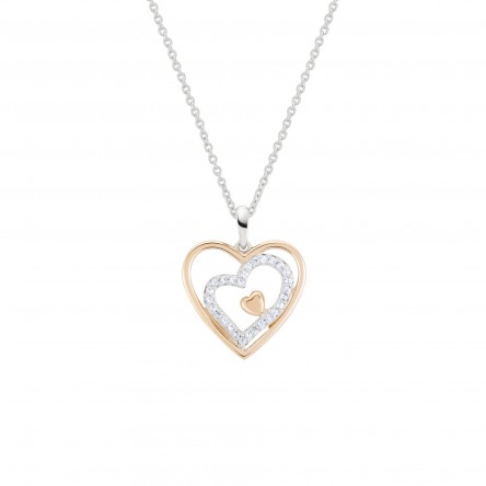 Love In Rose Three Hearts Necklace