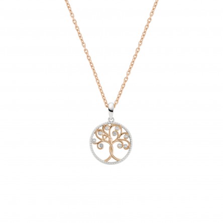 Collar Tree Of Life Bicolor Rose Gold