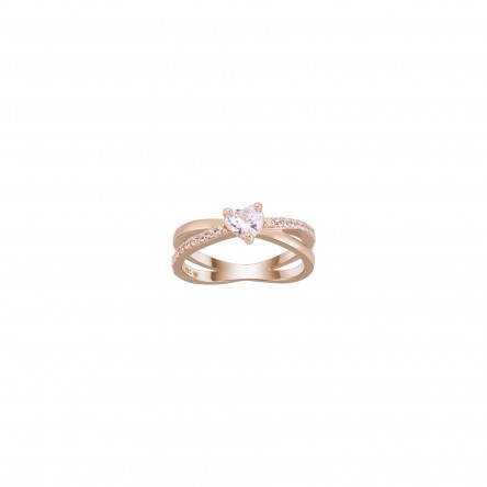 Anel Heart Solitaire Rose Gold