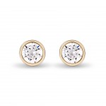 Pendientes Solitaire I Oro 18K Topacio