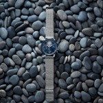 Reloj Acero de Malla Milanesa Azul