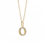 Pendente Ouro 18K - Letter O White Topaz