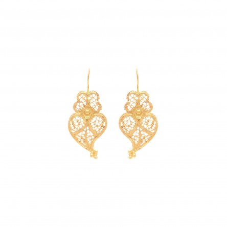 19,2K Gold Viana Heart Earrings