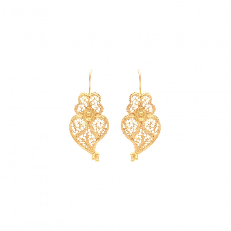 19,2K Gold Viana Heart Earrings