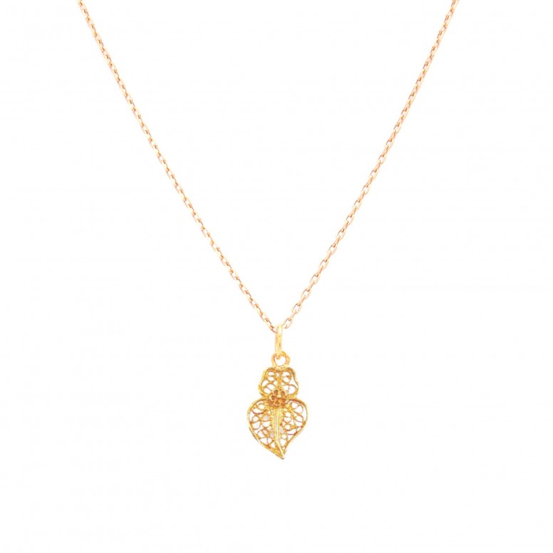 19,2K Gold Viana Heart Necklace