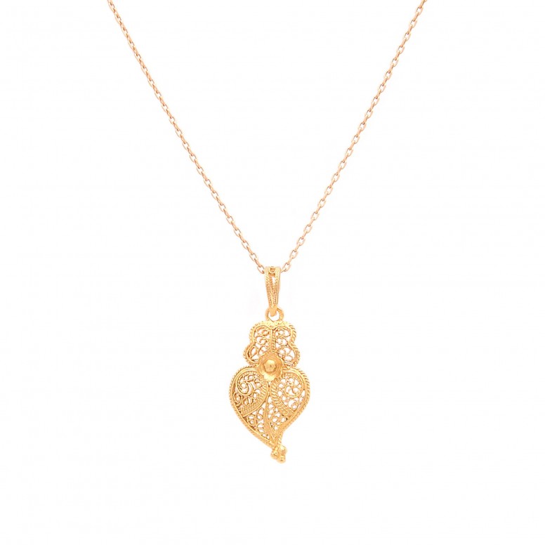 19,2K Gold Viana Heart Necklace