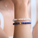 19,2K Gold Viana Bead Lapis lazuli Bracelet