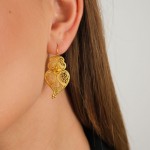 925 Gold Sterling Silver Viana Heart Earrings