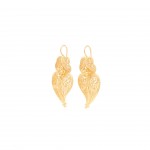 925 Gold Sterling Silver Viana Heart Earrings