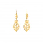 925 Gold Sterling Silver Princess Earrings