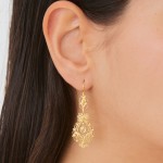 925 Gold Sterling Silver Princess Earrings