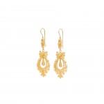 925 Gold Sterling Silver Princess Earrings