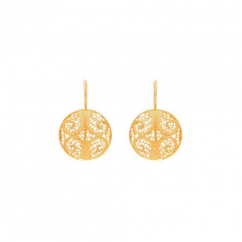 925 Gold Sterling Silver Circles Earrings