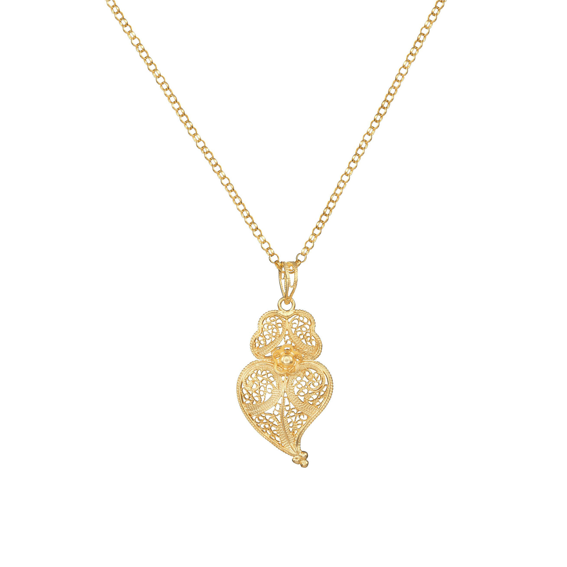 Collar Corazón de Viana Plata Dorada