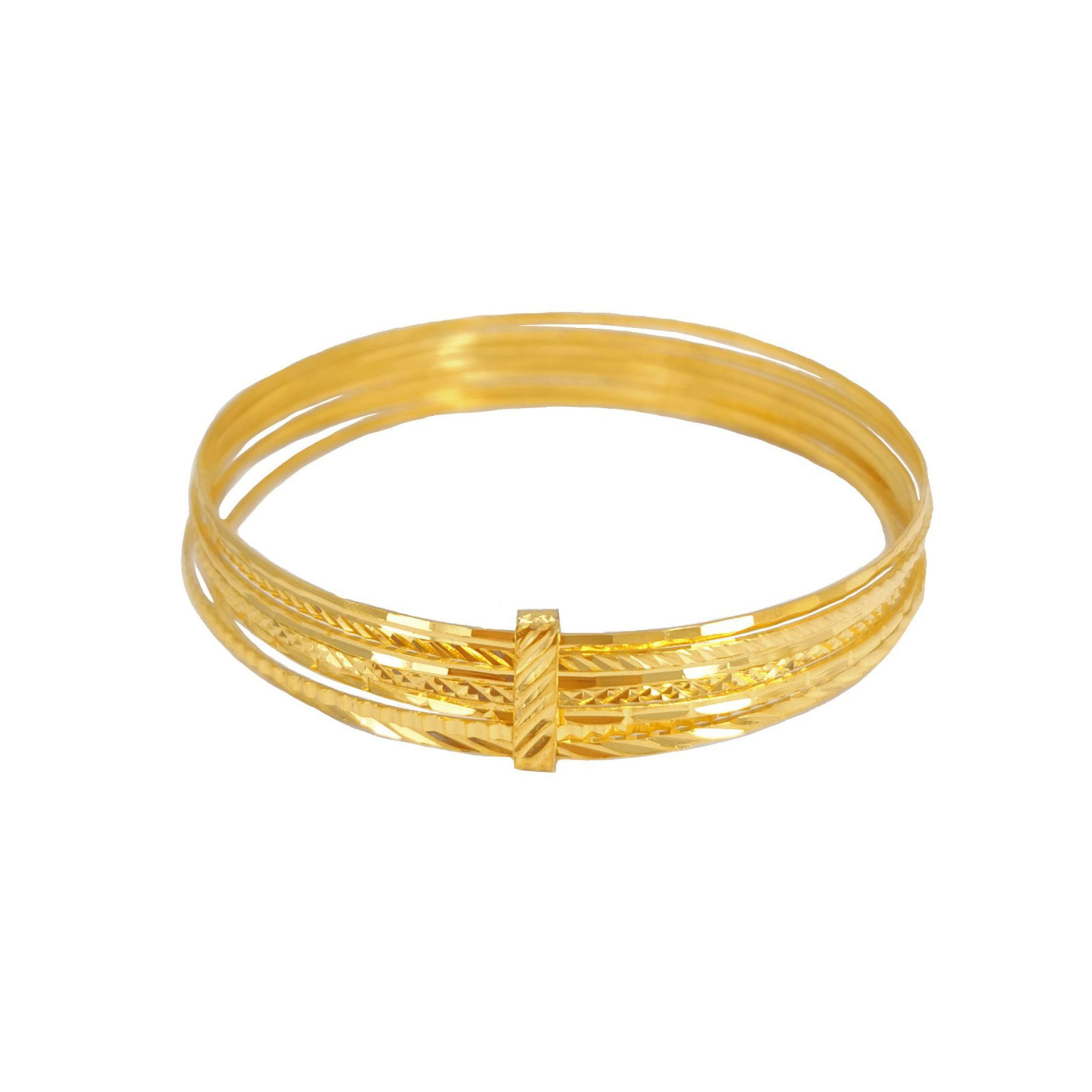Pulseira Sete Escravas Prata Dourada