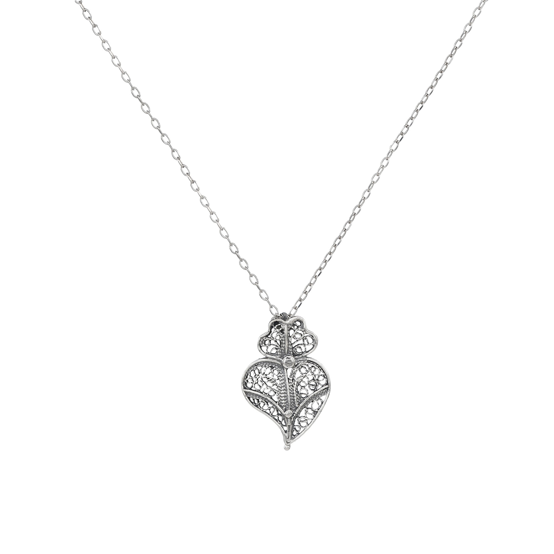 925 Sterling Silver Viana Heart Necklace