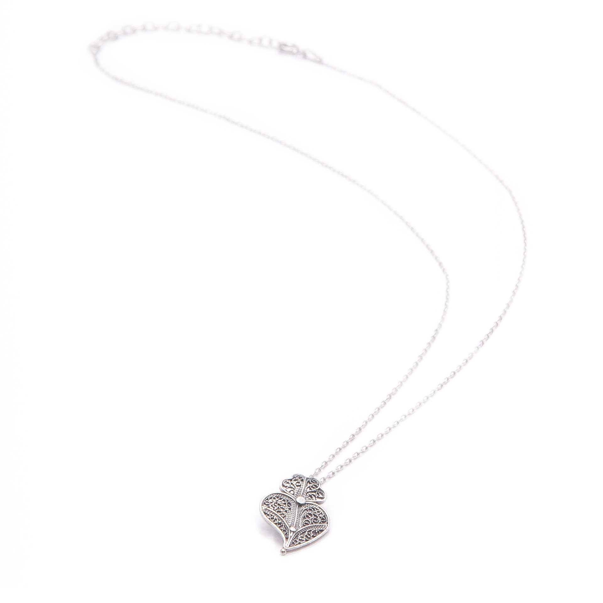925 Sterling Silver Viana Heart Necklace