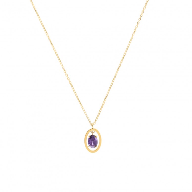 Colar Birthstone Fevereiro - Sabedoria