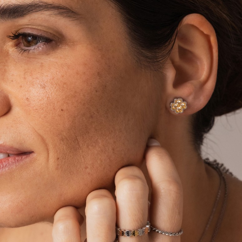 Pendientes Lucky Flower Bicolor