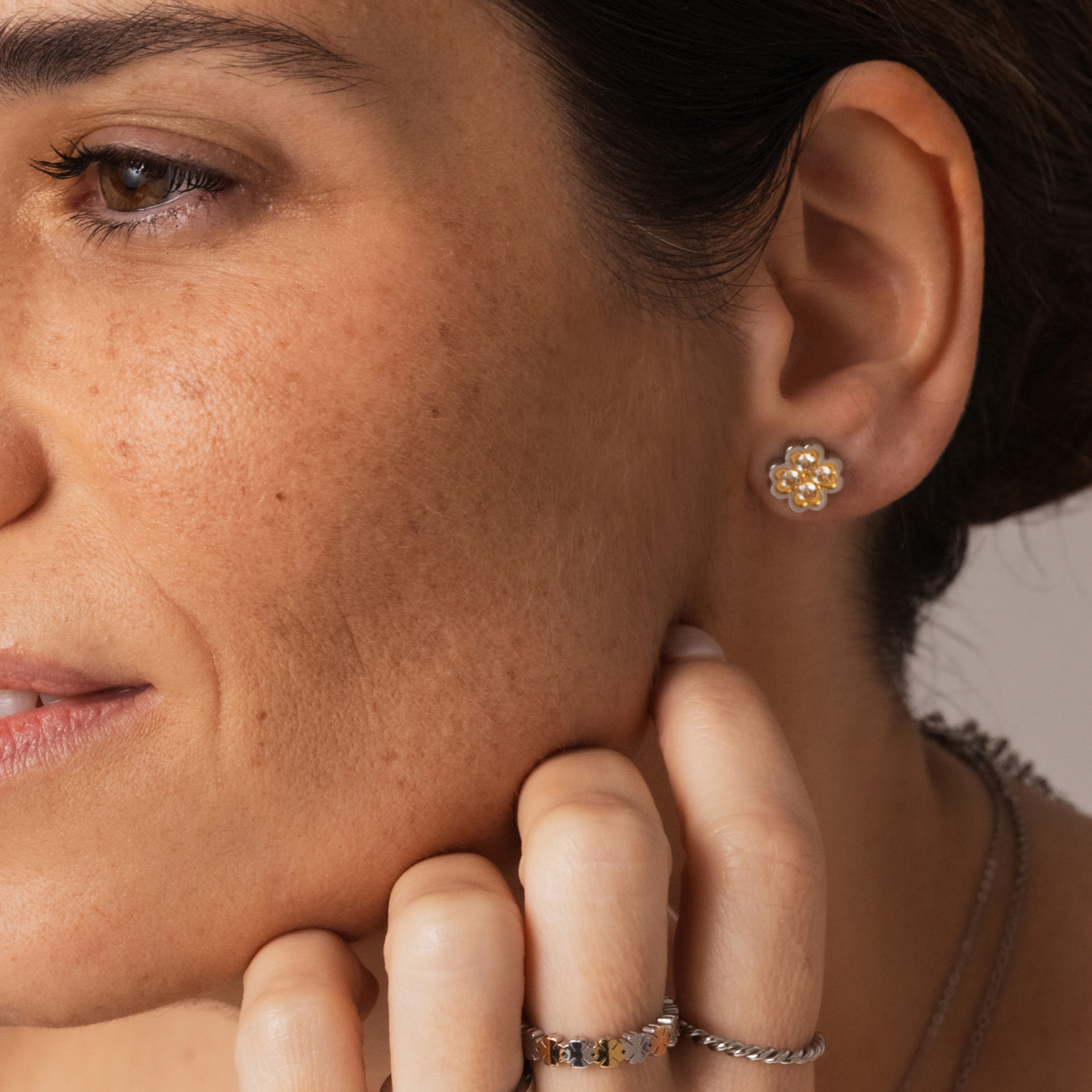 Pendientes Lucky Flower Bicolor