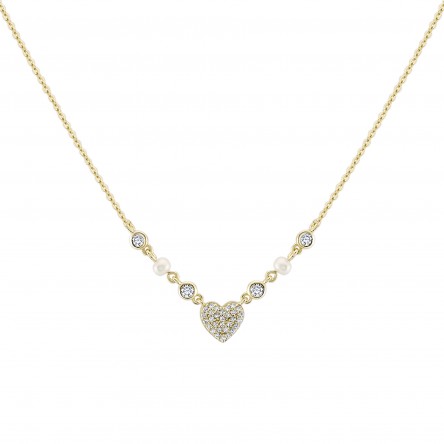 Collar Fun S24 Heart & Pearls