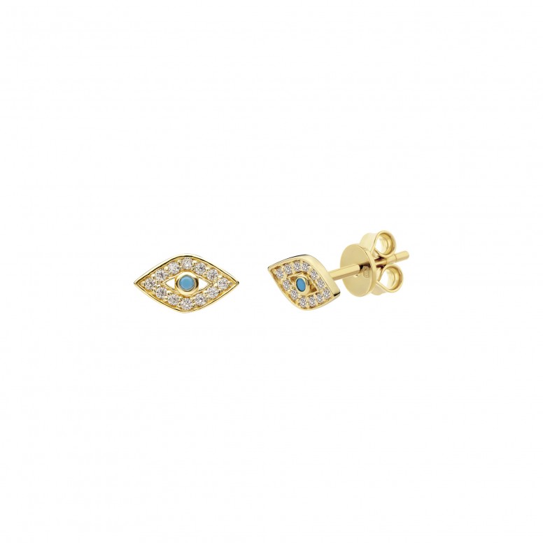 Protection Eye Gold III Earrings