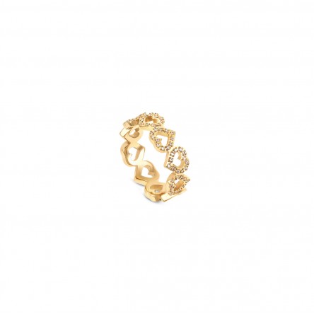 Reflexions Heart Gold Ring