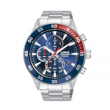 Man Sports Silver Watch