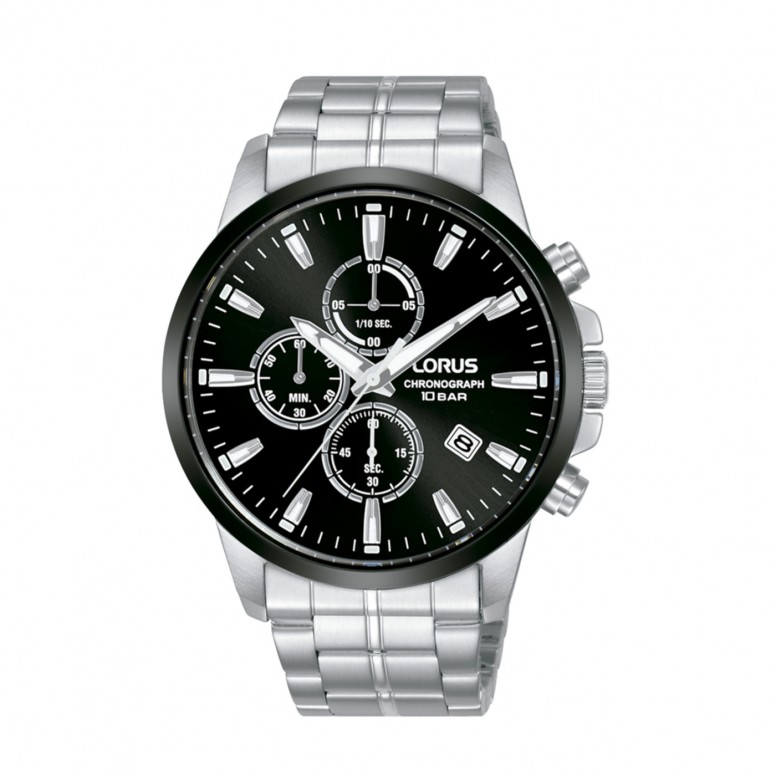 Man Sports Silver Watch