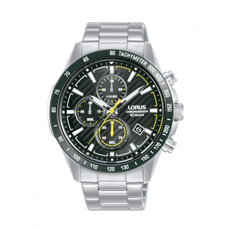 Man Sports Silver Watch