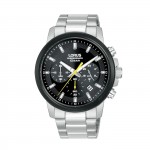 Man Sports Silver Watch