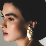 Golden Silver Amlia Heart Earrings