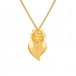 Golden Silver Amlia Heart Necklace